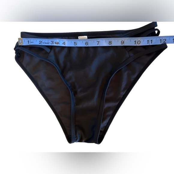 CHARMO womens Strappy black V Neck athletic bikini High Cut Low Rise Bikini NWT - Picture 8 of 9
